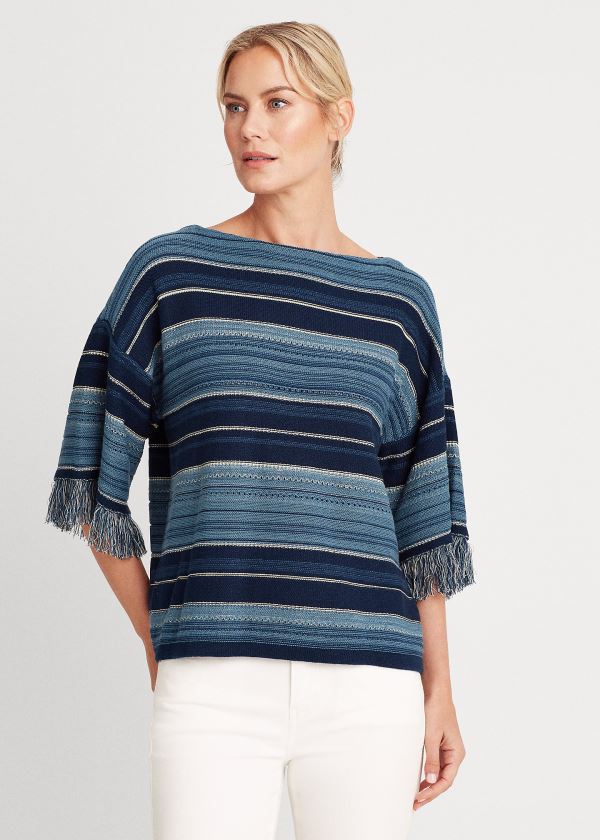 Top Ralph Lauren Striped Algodão Mulher 29738-UZWG